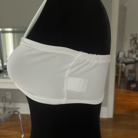 Shein White Bandeau/Halter Top - Picture 3 of 4